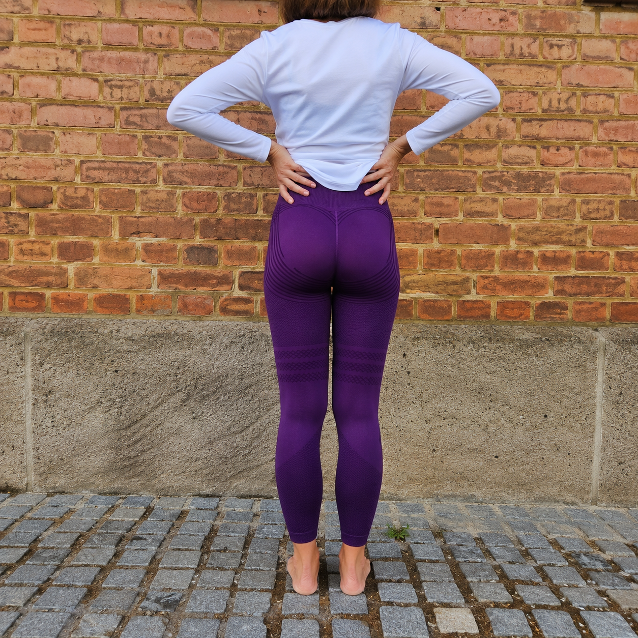 Korkeavyotaroiset-ja-muotoilevat-Siluetti-Leggingsit Violetti XS, Violetti S, Violetti M, Violetti L, Violetti XL